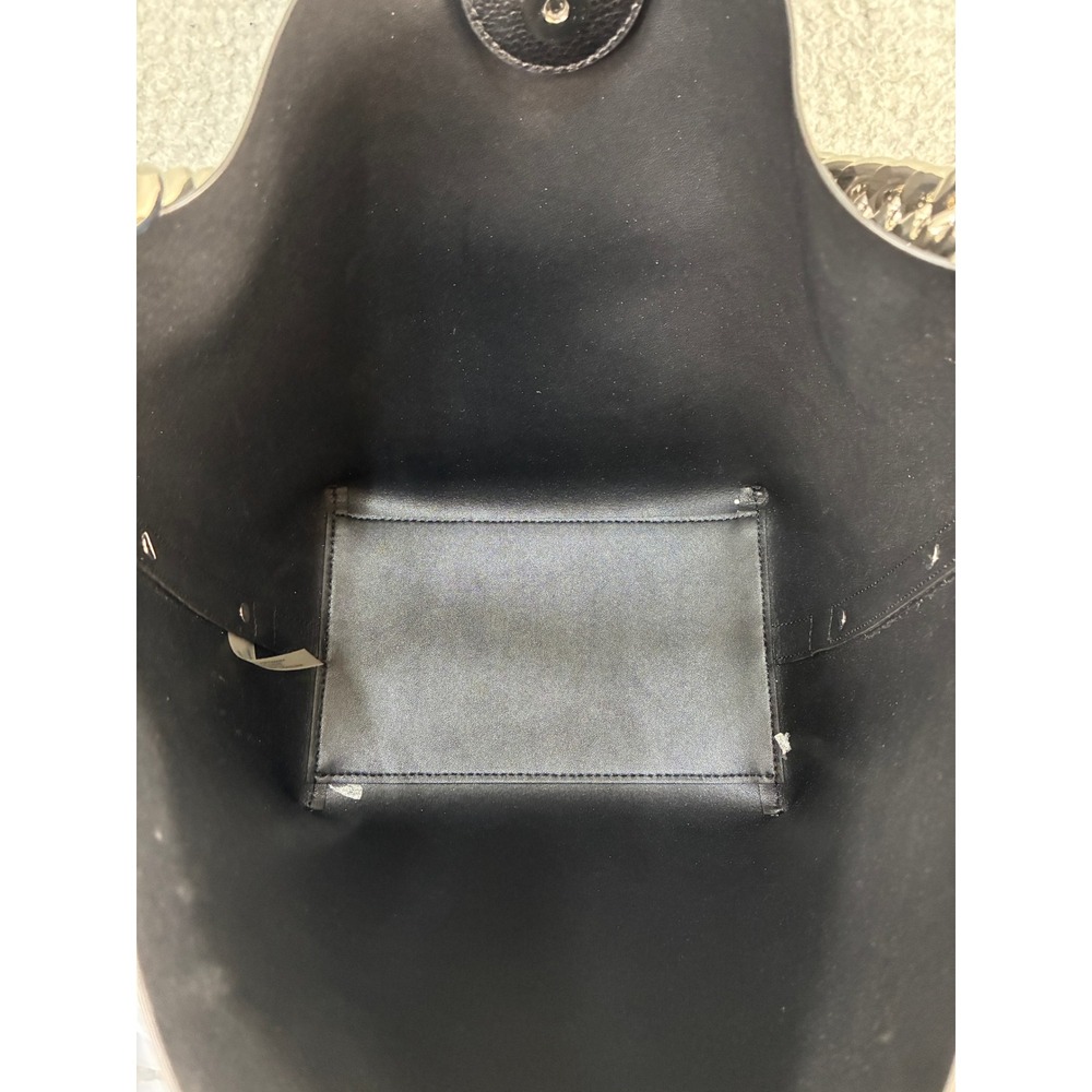 Rebecca Minkoff Kate Large Bucket Bag Womens OS Black Leather Silver Chain Purse - Picture 10 of 16